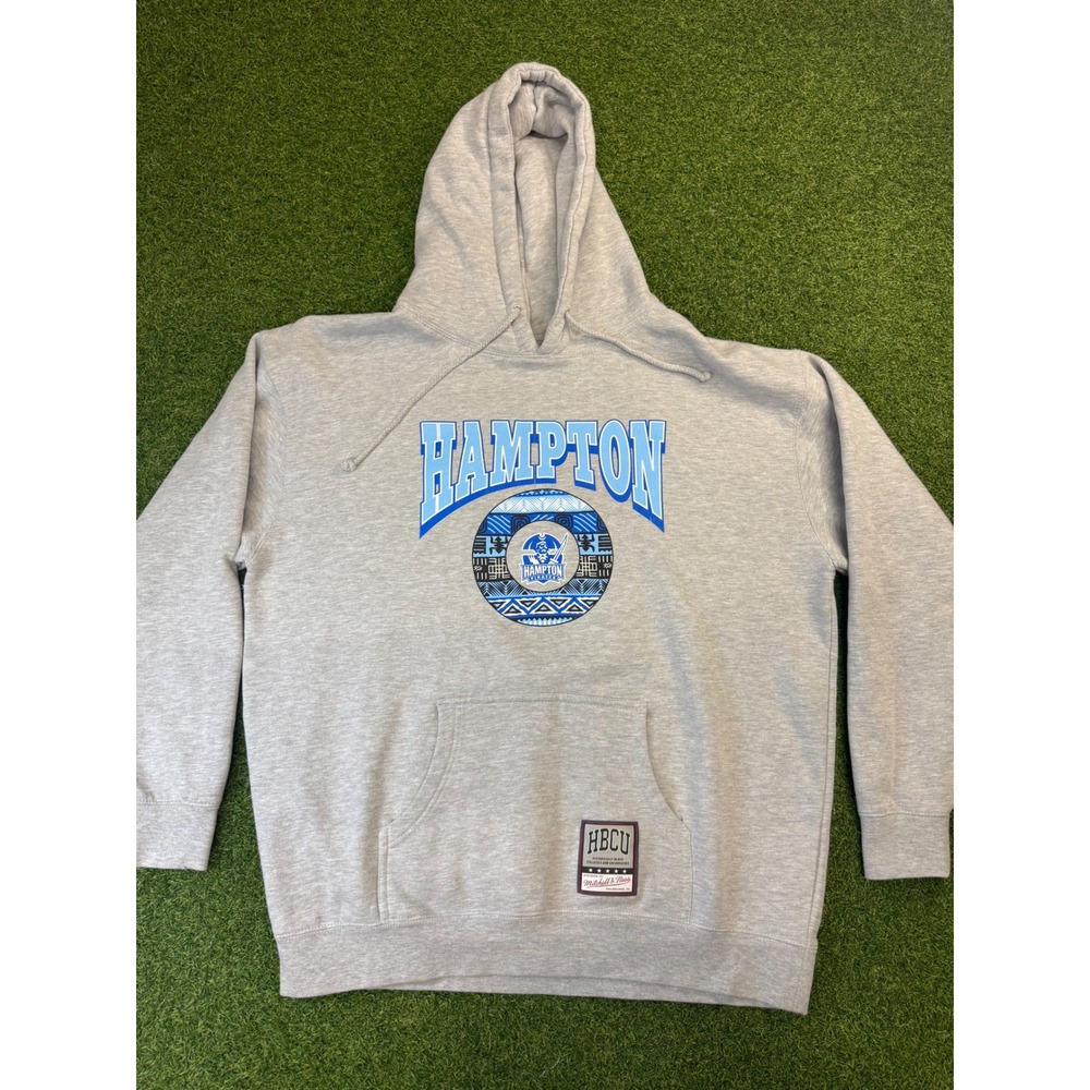 Mitchell & Ness Hampton University‎ Pirates HBCU Hoodie Grey XXL Mens Sweatshirt